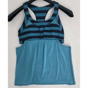 Lululemon Womens Green Blue Sleeveless Racerback Activewear Tank Top Size 10